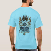 強さは持久力 オオカミTシャツ - 内側から征服せよ Tシャツ (裏面)