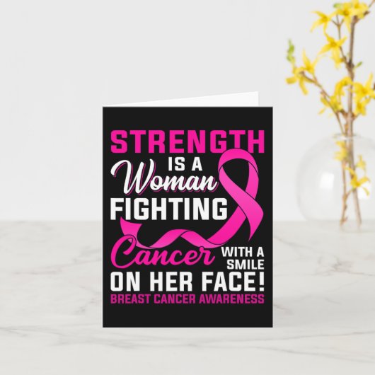 強さは、がん乳がんと闘う女性である カード (黄色い花)