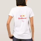 強さは… usmcのガールフレンドを持っているものです tシャツ (裏面)