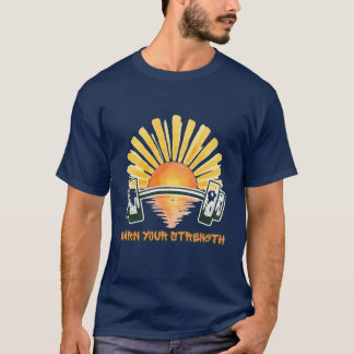 強さを手に入れろ モチベーショナルジムTシャツ Tシャツ