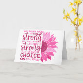 強さを誇示する乳がん啓発支援 カード (黄色い花)