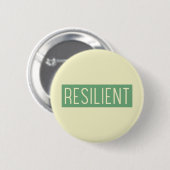強さを身に着ける RESILIENT ボタン 缶バッジ (正面&裏面)