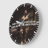 強さトレーニングのモチベーション – トラップ – トレーニング ラージ壁時計 (傾斜)