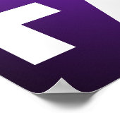 強さ勇気ホープ信仰 – 感動的紫 ポスター (角)