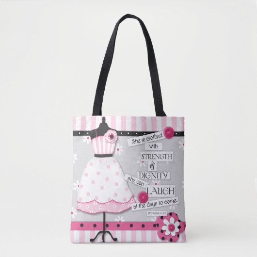 強さ及び威厳の聖なる書物、経典のトートバック トートバッグ (正面)