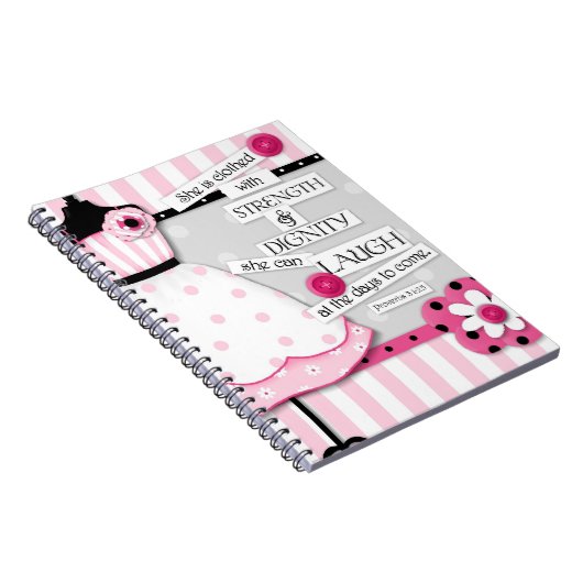 "強さ及び威厳"の感動的なジャーナル ノートブック (右側)