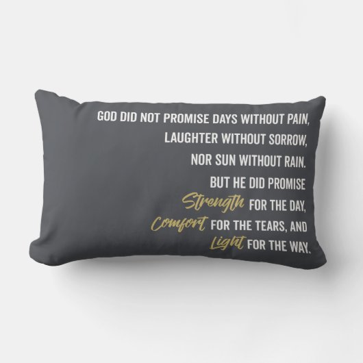 強さ心地よいおよびライトの約束 ランバークッション (正面)