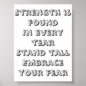 強さ感動的ミニ詩 ポスター (正面)