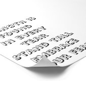 強さ感動的ミニ詩 ポスター (角)