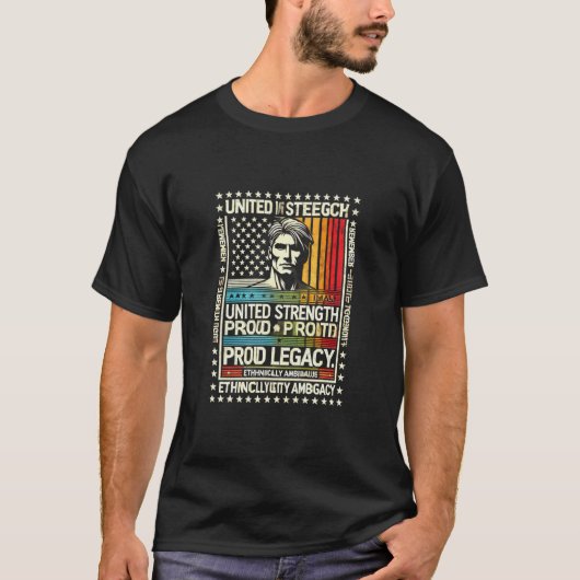 強さ統一されたレガ誇りを持ったシ Tシャツ (正面)