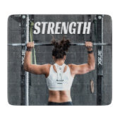 強さ適性女性の筋肉のアウトやる気を起こさせる カッティングボード (正面)
