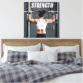 強さ適性女性の筋肉のアウトやる気を起こさせる キャンバスプリント (インサイチュ (寝室))