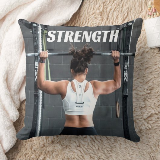 強さ適性女性の筋肉のアウトやる気を起こさせる クッション (ブランケット)