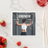 強さ適性女性の筋肉のアウトやる気を起こさせる スタンダードカクテルナプキン (インサイチュ)