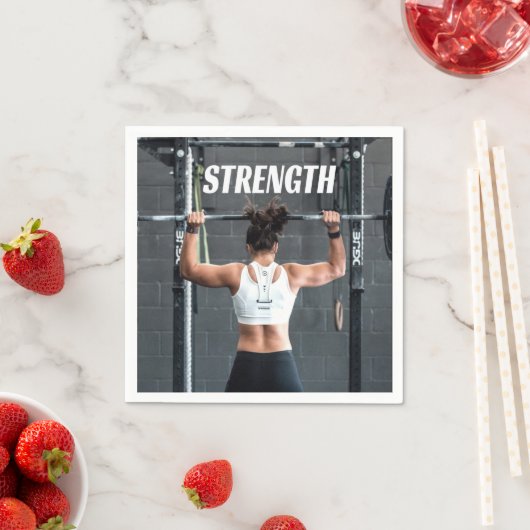 強さ適性女性の筋肉のアウトやる気を起こさせる スタンダードカクテルナプキン (インサイチュ)