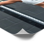 強さ適性女性の筋肉のアウトやる気を起こさせる ポスター (角)