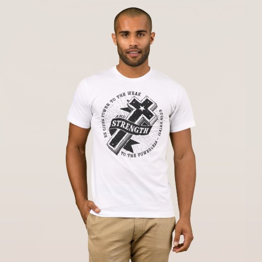 強さ-アイザイアの40:29 Tシャツ (正面フル)