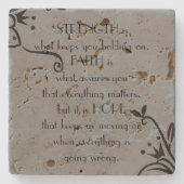 強さ、信仰と希望 ストーンコースター (正面)