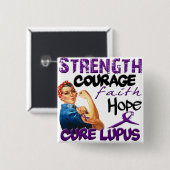 強さ、勇気、信頼、希望、-治療のループス 缶バッジ (正面&裏面)