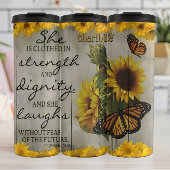 強さ、尊厳、未来:箴言31:25 タンブラー