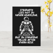 強さ、背の高いスタンド – ジム、ハッスル、成功 カード (黄色い花)