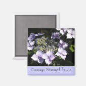 強さ – Mauve Hydrangeas マグネット (正面/裏面)