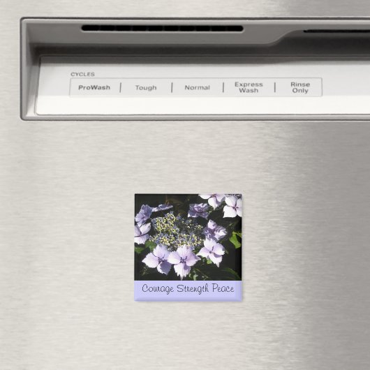 強さ – Mauve Hydrangeas マグネット (インサイチュ (食洗機))