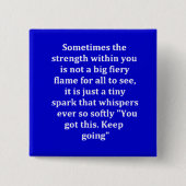 強やる気を起こさせる度引用文がピナ与えバック 缶バッジ (正面)