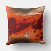 強クラシックい赤と珊瑚の色合いで染色する クッション (裏面)