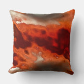 強クラシックい赤と珊瑚の色合いで染色する クッション (正面)