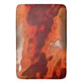 強クラシックい赤と珊瑚の色合いで染色する バスマット (正面縦)