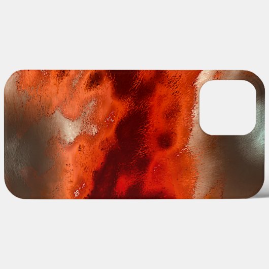 強クラシックい赤と珊瑚の色合いで染色する Case-Mate iPhoneケース (裏面 (横))