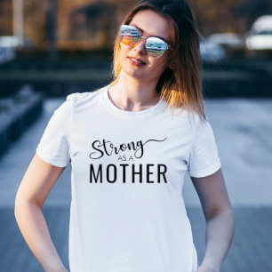 強モダンい母シック黒タイポグラフィ母 Tシャツ