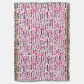 強信じいピンクのフリンジで生きる戦闘機 スローブランケット (正面縦)