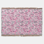 強信じいピンクのフリンジで生きる戦闘機 スローブランケット (正面)