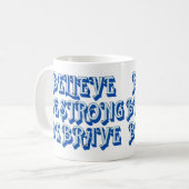 強信じく勇敢にやる気を起こさせるなる コーヒーマグカップ (正面左)