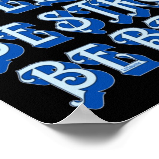 強信じく勇敢にやる気を起こさせるなる ポスター (角)