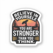 強信じさ – ステッやる気を起こさせるカー シール (正面)