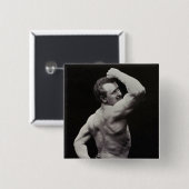 強健な肉体を持つユージン・サンドウの新しいポーズ -  ボディビルディング 缶バッジ (正面&裏面)