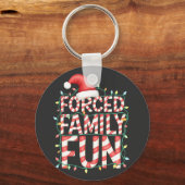強制ファミリーおもしろいおもしろいファミリーのマッチング服 キーホルダー (正面)