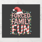 強制ファミリーおもしろいおもしろいファミリーのマッチング服 スパークリングワインラベル (シングルラベル)