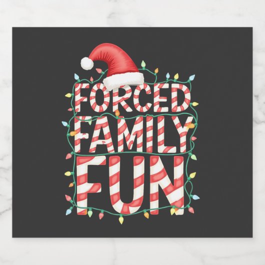 強制ファミリーおもしろいおもしろいファミリーのマッチング服 スパークリングワインラベル (シングルラベル)