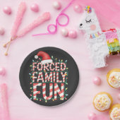 強制ファミリーおもしろいおもしろいファミリーのマッチング服 ペーパープレート (パーティー)