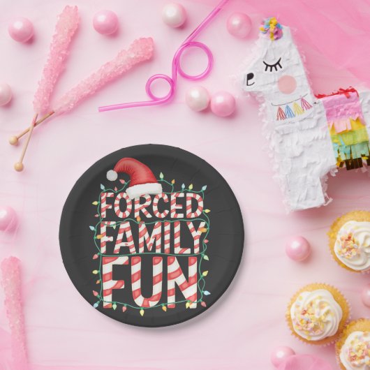 強制ファミリーおもしろいおもしろいファミリーのマッチング服 ペーパープレート (パーティー)
