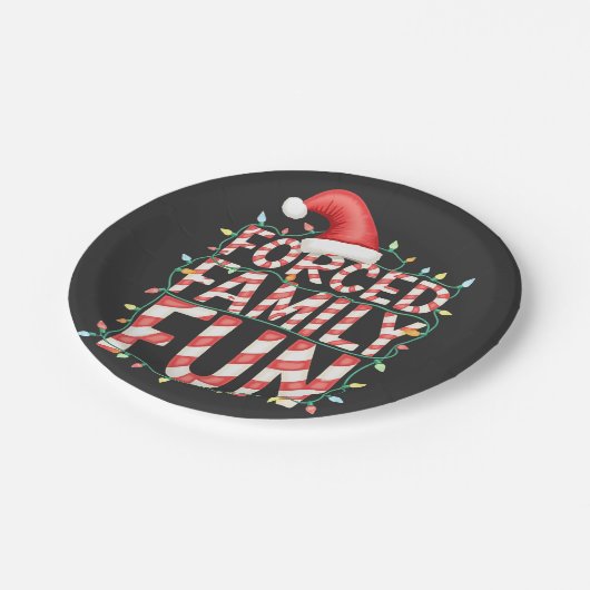 強制ファミリーおもしろいおもしろいファミリーのマッチング服 ペーパープレート (アングル)