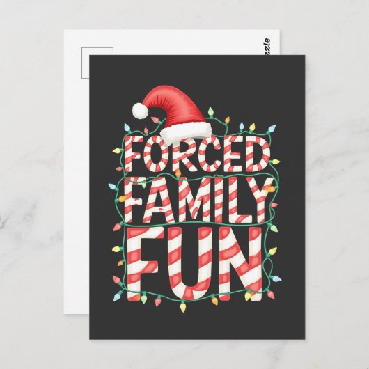 強制ファミリーおもしろいおもしろいファミリーのマッチング服 ポストカード (正面/裏面)