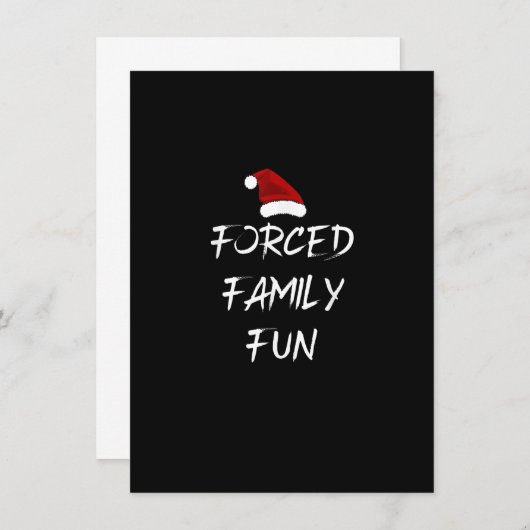 強制ファミリーおもしろいホリデー2021おもしろいクリスマス 招待状 (正面/裏面)