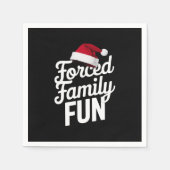 強制家族おもしろいパーティー懇親会皮肉クリスマス スタンダードカクテルナプキン (正面)