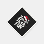 強制家族おもしろいパーティー懇親会皮肉クリスマス スタンダードカクテルナプキン (角)