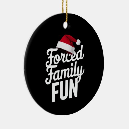 強制家族おもしろいパーティー懇親会皮肉クリスマス セラミックオーナメント (右)